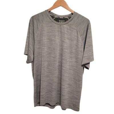 Reebok Men's Microchip Heather Short Sleeve T-Shirt Space Dye Tee Size 2XL