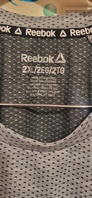 Reebok Men's Microchip Heather Short Sleeve T-Shirt Space Dye Tee Size 2XL - Thumbnail 3