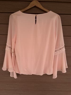 Womens I.N. San Francisco Salmon Pink Blouse Sz L . - Thumbnail 6
