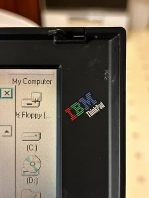 Vintage IBM ThinkPad 385XD Intel Pentium MMX Processor With Built In Cd Drive. - Thumbnail 7