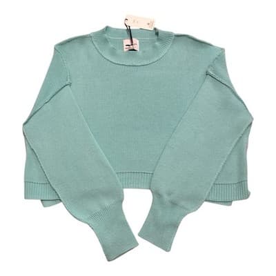 Pink Rose Drop Shoulder Cropped Sweater size L NWT - Thumbnail 3
