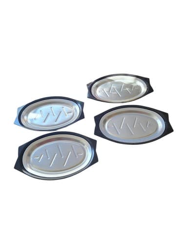 VTG Nordic Ware Bakelite Set USA Platters Steak/Fajita Sizzle 4 Plates