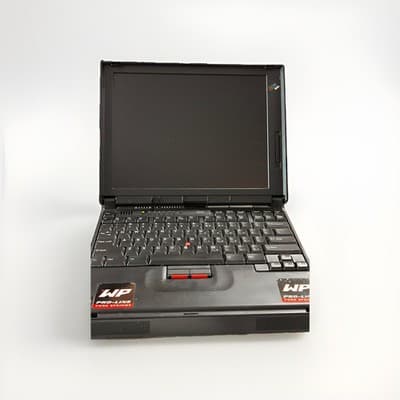 Vintage IBM ThinkPad 385XD Intel Pentium MMX Processor With Built In Cd Drive.