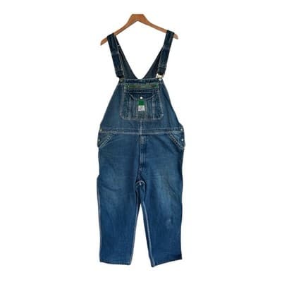 Vintage Liberty Denim Bib Overalls Blue Men's 44x29 Short Carpenter, Farm, Work