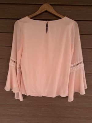 Womens I.N. San Francisco Salmon Pink Blouse Sz L . - Thumbnail 3