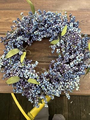 Lavender & BlueBerry Wreath 14 in Diameter - Thumbnail 7