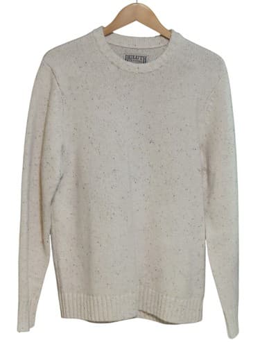 Duluth Trading Company Mens 100% Shetland Wool Fisherman Sweater Size M Oatmeal - Thumbnail 5