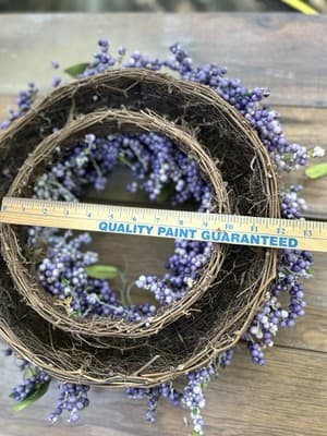 Lavender & BlueBerry Wreath 14 in Diameter - Thumbnail 3