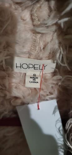 Hopely Womens Faux Fur Vest Size Small Beige Pockets Open Front - Thumbnail 5
