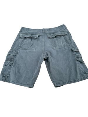 Wrangler Cargo Shorts Mens 32 Blue Authentic Relaxed Utility Cotton - Thumbnail 3