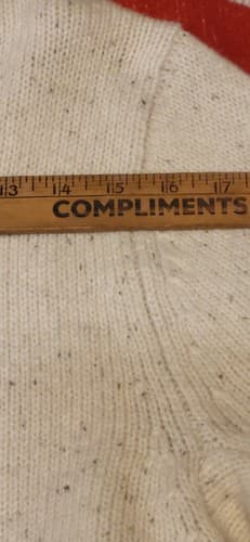 Duluth Trading Company Mens 100% Shetland Wool Fisherman Sweater Size M Oatmeal - Thumbnail 4
