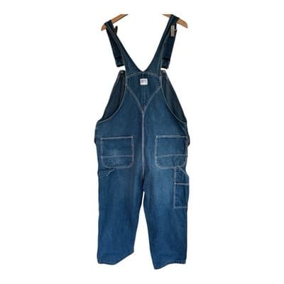Vintage Liberty Denim Bib Overalls Blue Men's 44x29 Short Carpenter, Farm, Work - Thumbnail 2
