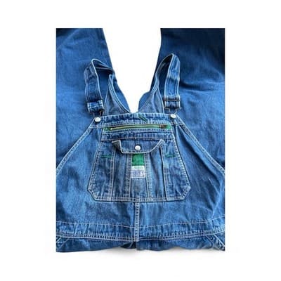 Vintage Liberty Denim Bib Overalls Blue Men's 44x29 Short Carpenter, Farm, Work - Thumbnail 3