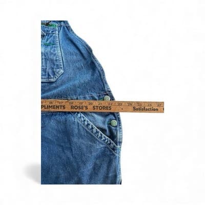 Vintage Liberty Denim Bib Overalls Blue Men's 44x29 Short Carpenter, Farm, Work - Thumbnail 4