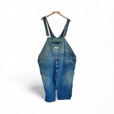 Liberty Jean Bib Overalls Mens Blue Medium Wash Carpenter Work Size 54x30