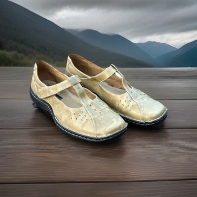 Josef Seibel Tan Leather Mary Jane European Comfort Shoes Women's 6.5 EU 37