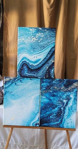 Blue Abstract Canvas Wall Art