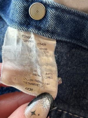 Liberty Jean Bib Overalls Mens Blue Medium Wash Carpenter Work Size 54x30 - Thumbnail 5