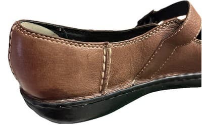Clark’s Size 9 Leather Brown Appely Walk Mary Jane Shoes - Thumbnail 7