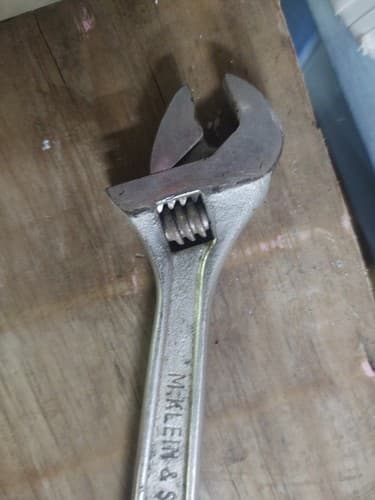 Vintage M. Klein & Sons Tools 500-8 Adjustable Wrench 8” Made In U.S.A. - Thumbnail 5