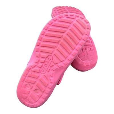 Crocs Unisex Classic Lined Fuzzy Slippers Clog Fuchsia Size 5 - Thumbnail 5