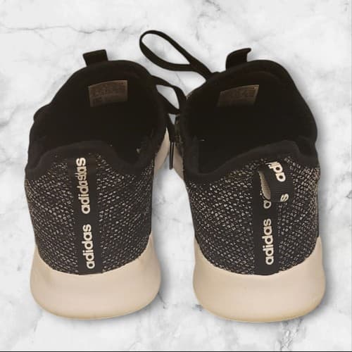 ADIDAS Sneakers Women 9 M Cloudfoam Pure Running Shoes Black Athletic - Thumbnail 3