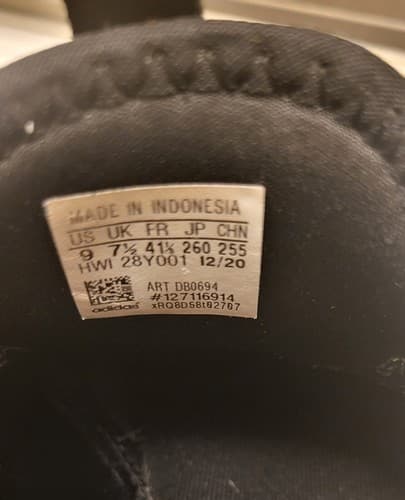 ADIDAS Sneakers Women 9 M Cloudfoam Pure Running Shoes Black Athletic - Thumbnail 2