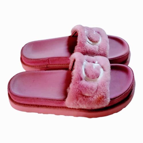 UGG Womens Laton Fur Slide Sandal California Aster 1111236 Pink Size 7 - Thumbnail 5