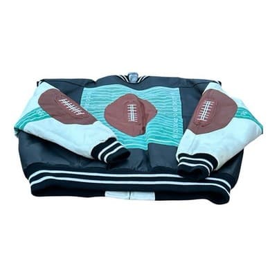 🏈 VINTAGE 90's MICHAEL HOBAN FOOTBALL WHEREMI LEATHER JACKET Men’s XL - Thumbnail 3