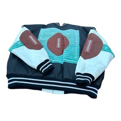 🏈 VINTAGE 90's MICHAEL HOBAN FOOTBALL WHEREMI LEATHER JACKET Men’s XL - Thumbnail 7
