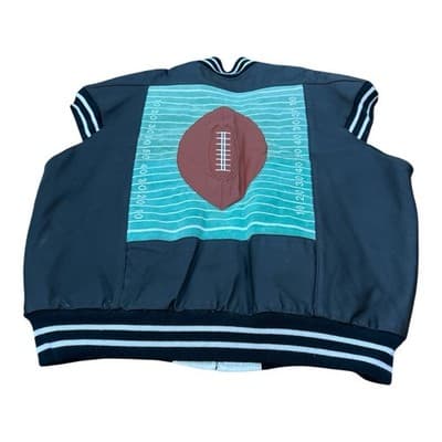 🏈 VINTAGE 90's MICHAEL HOBAN FOOTBALL WHEREMI LEATHER JACKET Men’s XL - Thumbnail 4