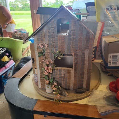 Handmade Real Wood Loft With Working Light 2 Stall Wood Barn - Thumbnail 5