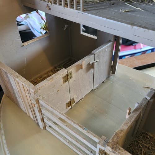 Handmade Real Wood Loft With Working Light 2 Stall Wood Barn - Thumbnail 11