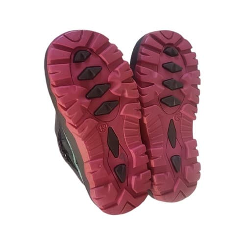 Snow Boots Thermolite Size 13 Grey Pink Hook and Loop Fastener Kids Youth - Thumbnail 5