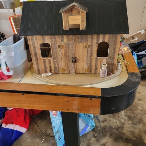 Handmade Real Wood Loft With Working Light 2 Stall Wood Barn - Thumbnail 3