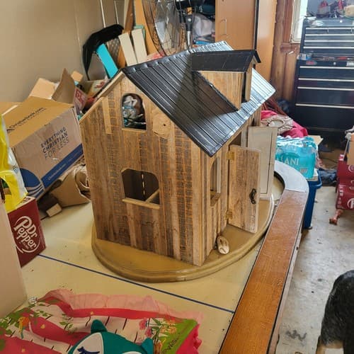 Handmade Real Wood Loft With Working Light 2 Stall Wood Barn - Thumbnail 9