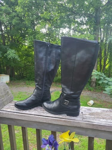Baretraps Women's Yvonna2 Wide Calf Knee High Rising Boot Black Size 6M - Thumbnail 8