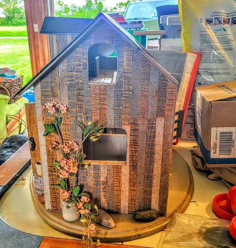 Handmade Real Wood Loft With Working Light 2 Stall Wood Barn - Thumbnail 4