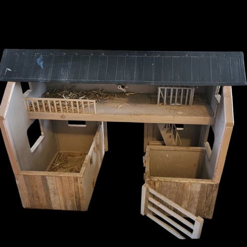 Handmade Real Wood Loft With Working Light 2 Stall Wood Barn - Thumbnail 15