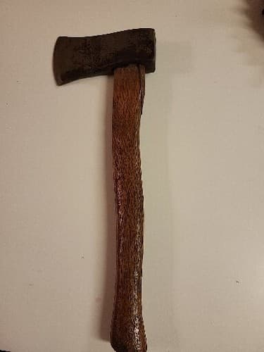 Unmarked Wood Handle 14" hatchet.