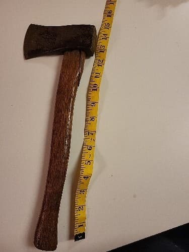 Unmarked Wood Handle 14" hatchet. - Thumbnail 3