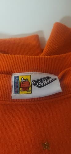 Vintage Peanuts Halloween Orange Sweatshirt Snoopy Charlie Brown Size XL - Thumbnail 6