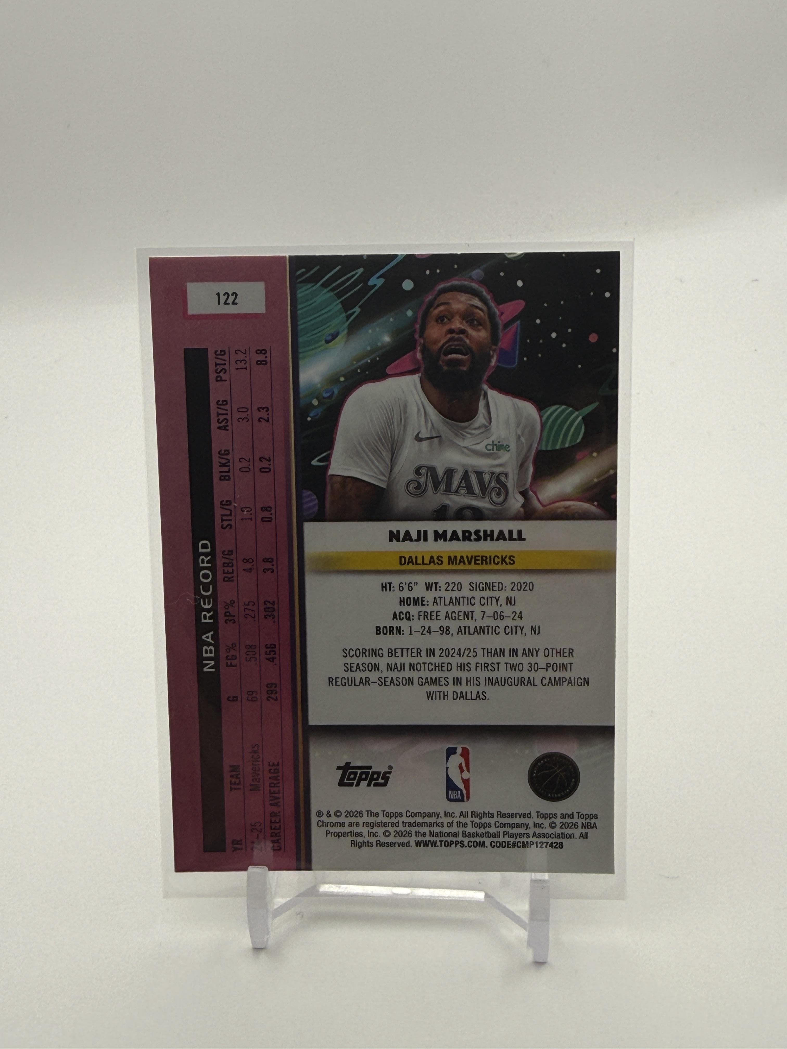 2025-26 Topps Chrome Cosmic #122 Naji Marshall - Thumbnail 2