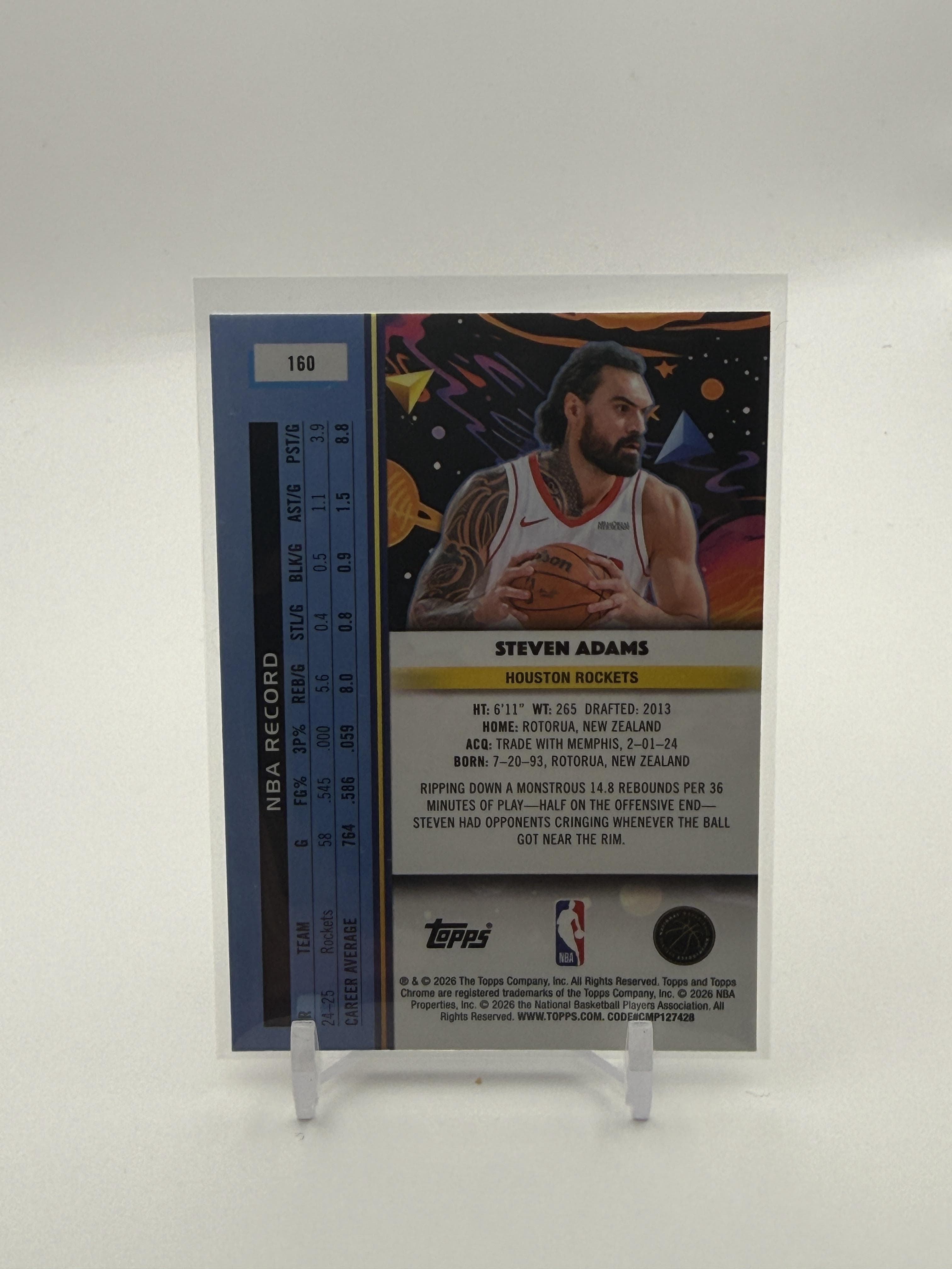 2025-26 Topps Chrome Cosmic #160 Steven Adams - Thumbnail 2