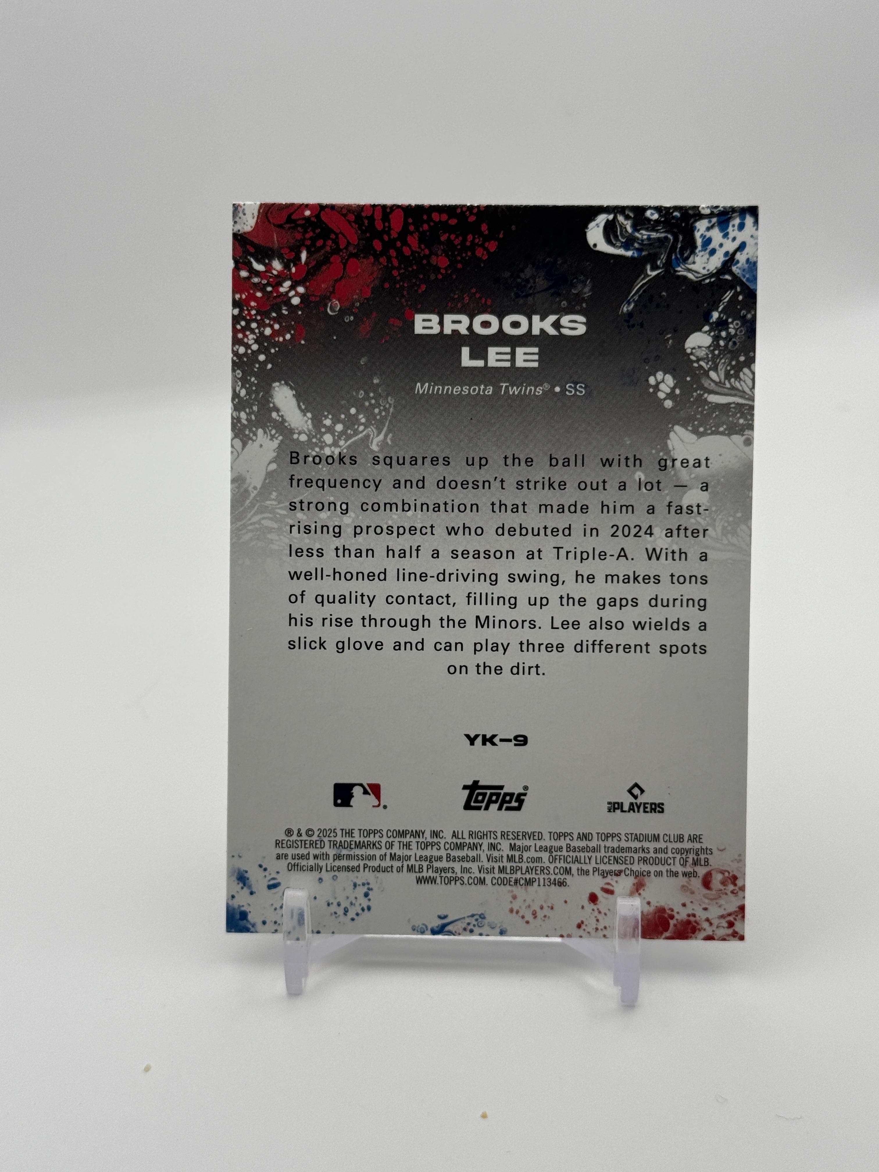 2025 Stadium Club #YK-9 Brooks Lee Yours for the Taking Turquoise Foil - Thumbnail 2