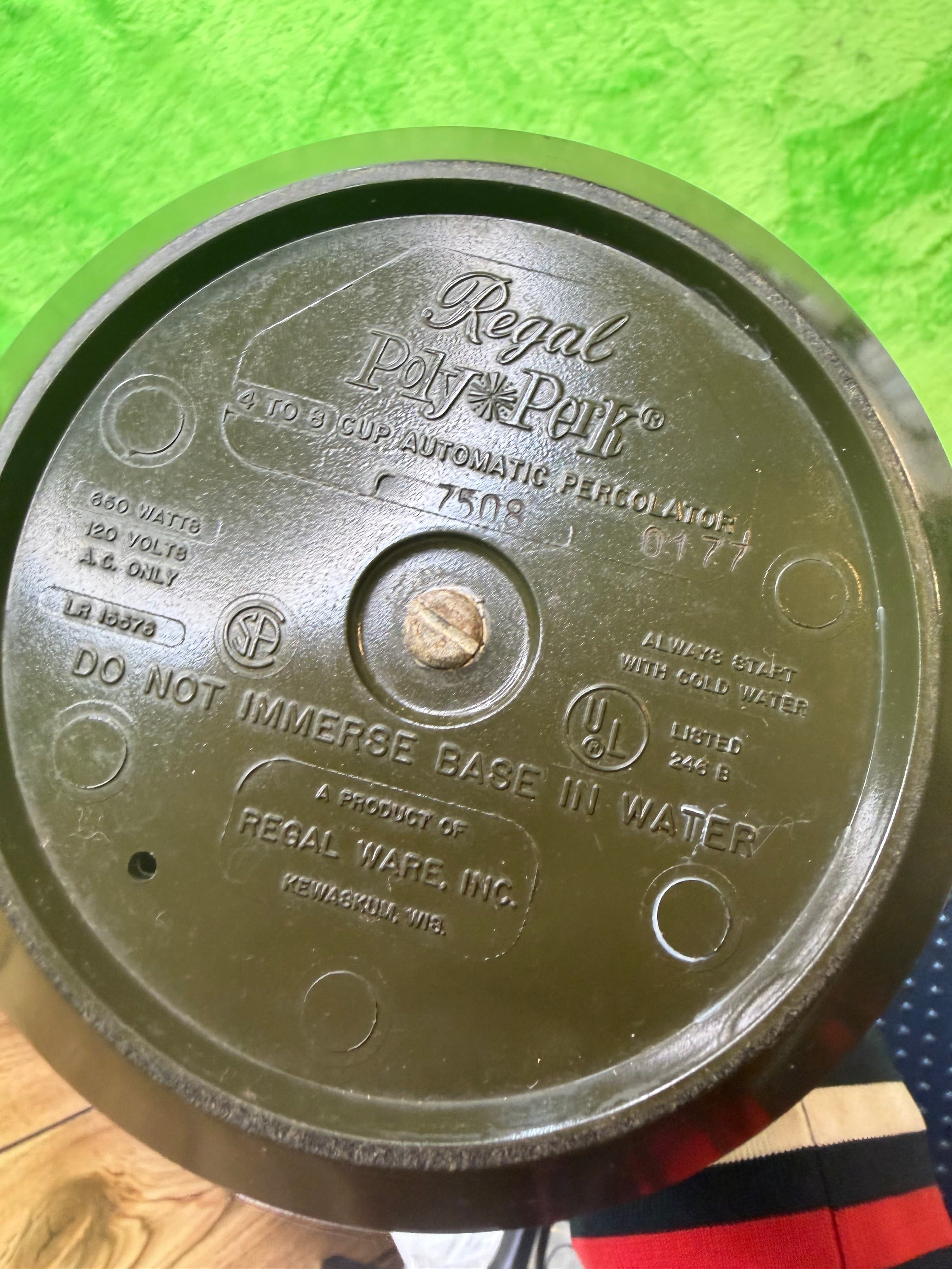 Vtg Regal Poly Perk 7508 Percolator Atomic Starburst - Thumbnail 5