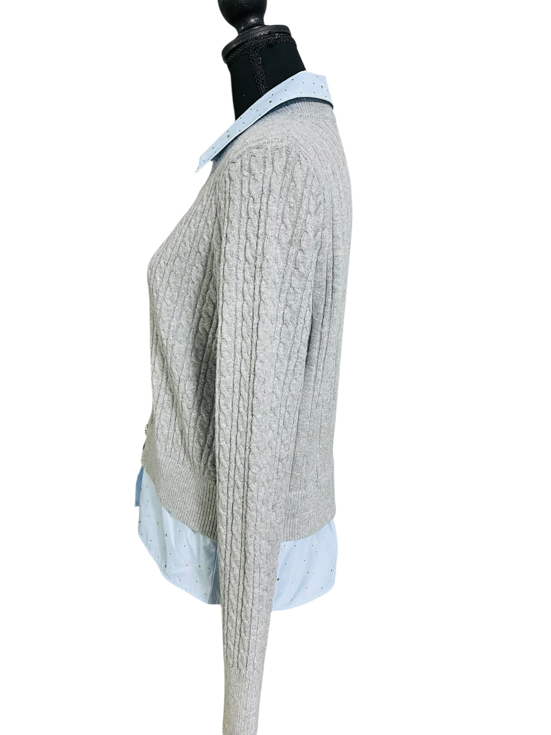 Nanette Lepore Cardigan Combo Top - Thumbnail 3