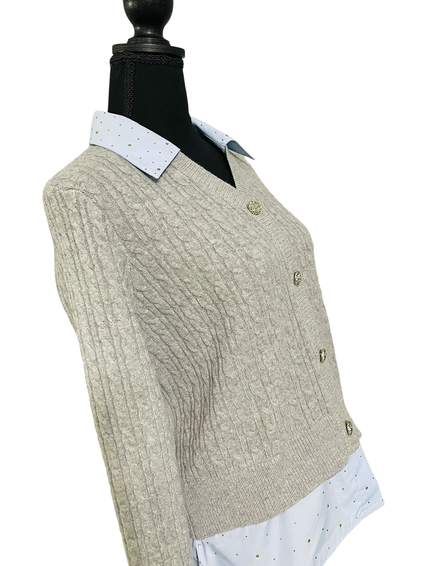Nanette Lepore Cardigan Combo Top - Thumbnail 7