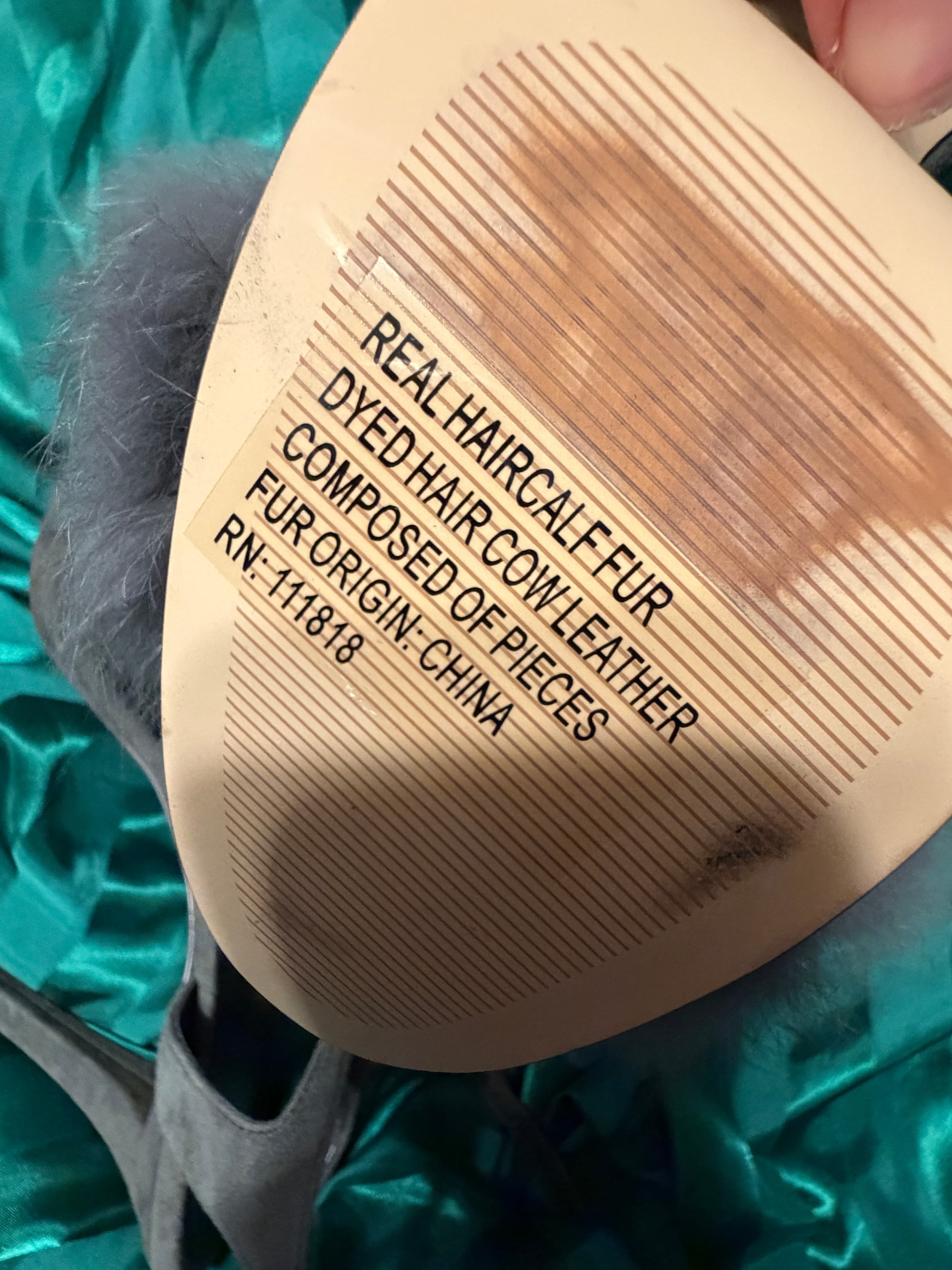 RARE Michael Kors Real Hair calf Fur Heels Gray (Unworn) - Thumbnail 4