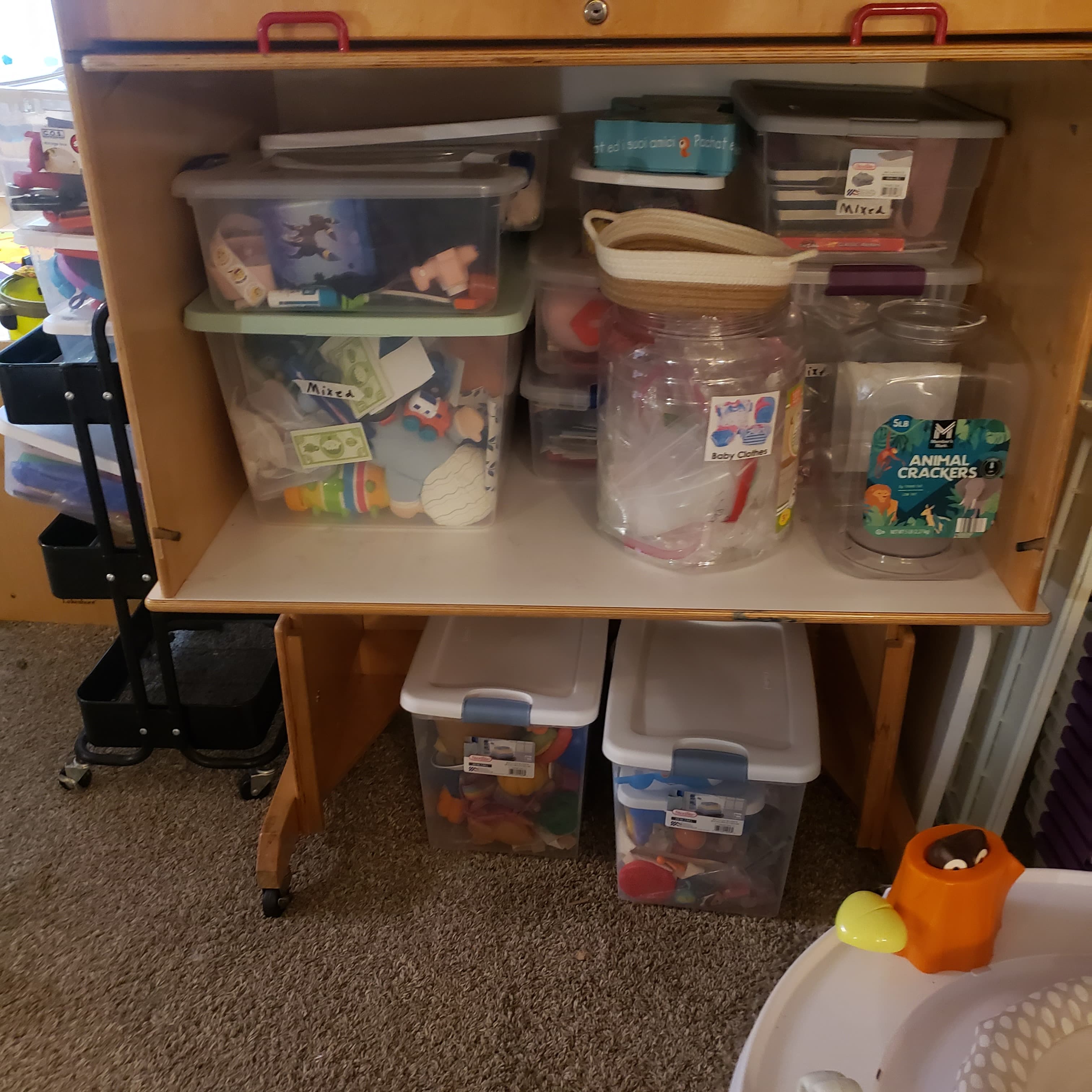Kaplan Rolling Storage Cabinet with Lockable Doors - Thumbnail 3